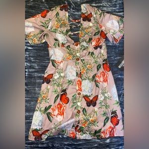 Summer mini floral dress PLT